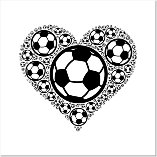 Soccer Balls in Heart | Soccer Player Gift Posters and Art